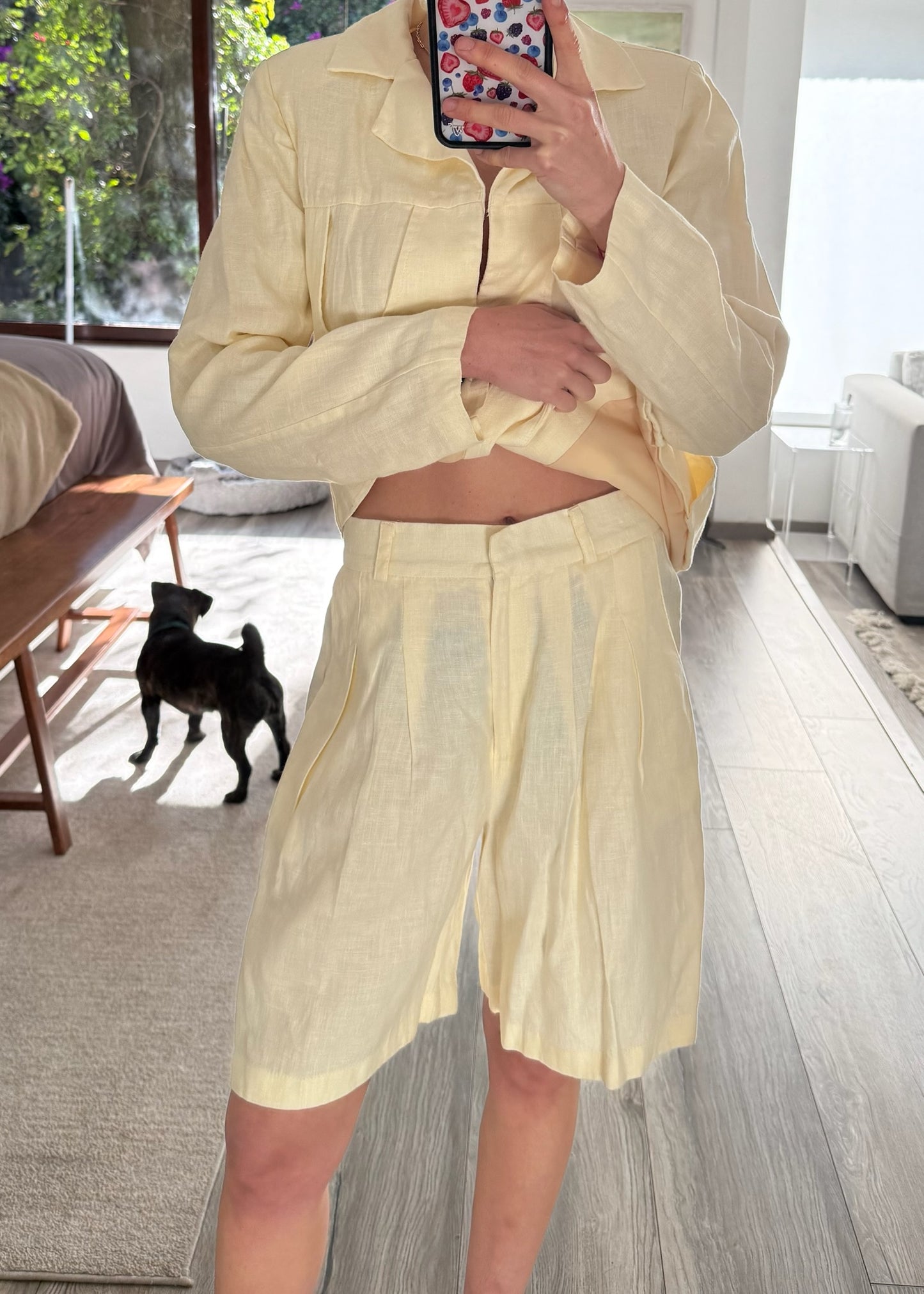 SET BLAZER Y SHORT BUTTER YELLOW