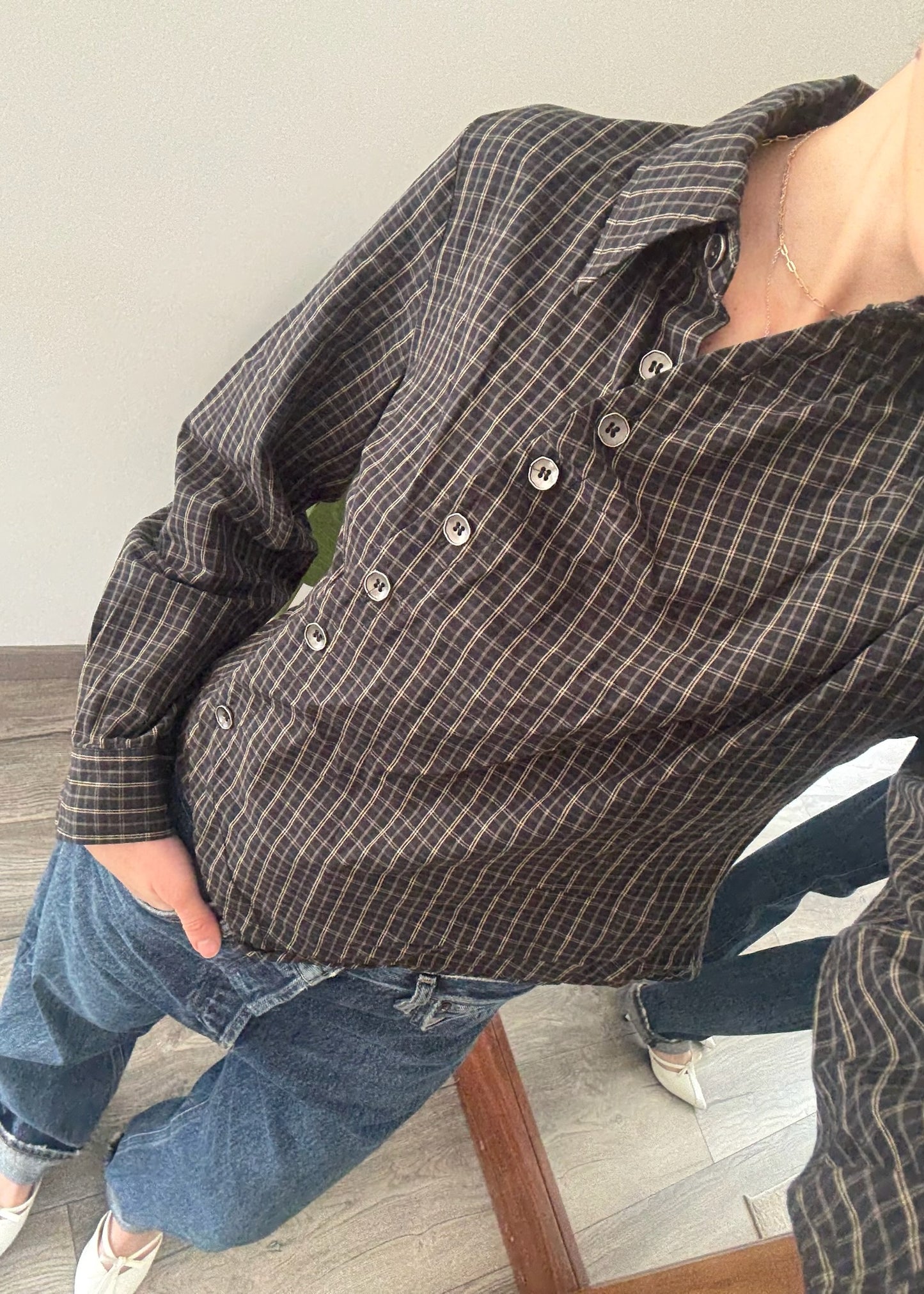 CAMISA ASIMÉTRICA DE CUADROS