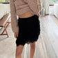 FALDA MINI CON FLECOS