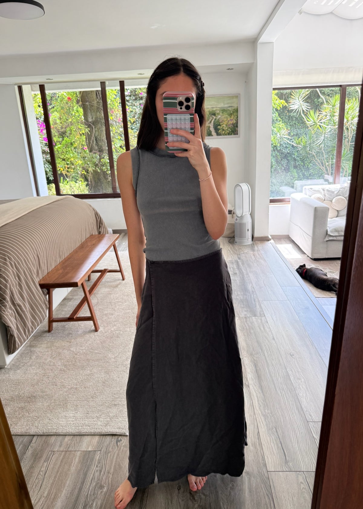 FALDA WRAP UP GRIS