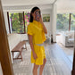 SET CAMISA Y SHORT AMARILLO