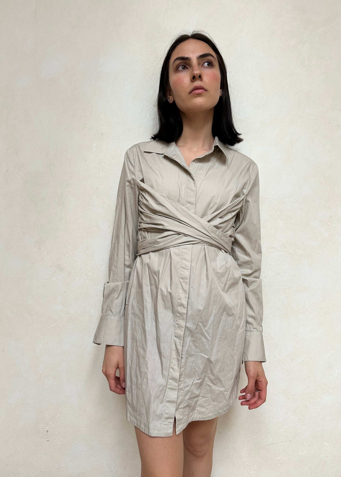 WRAP UP SHIRT DRESS