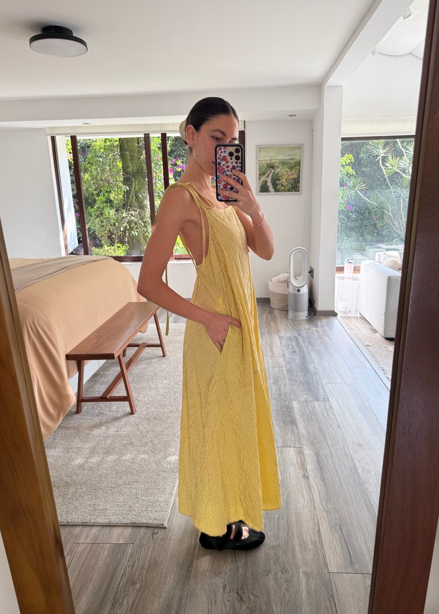 VESTIDO AMARILLO FLOWY