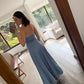 VESTIDO MAXI AZUL CON CUT OUT