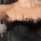 TOP BUSTIER CON PLUMAS