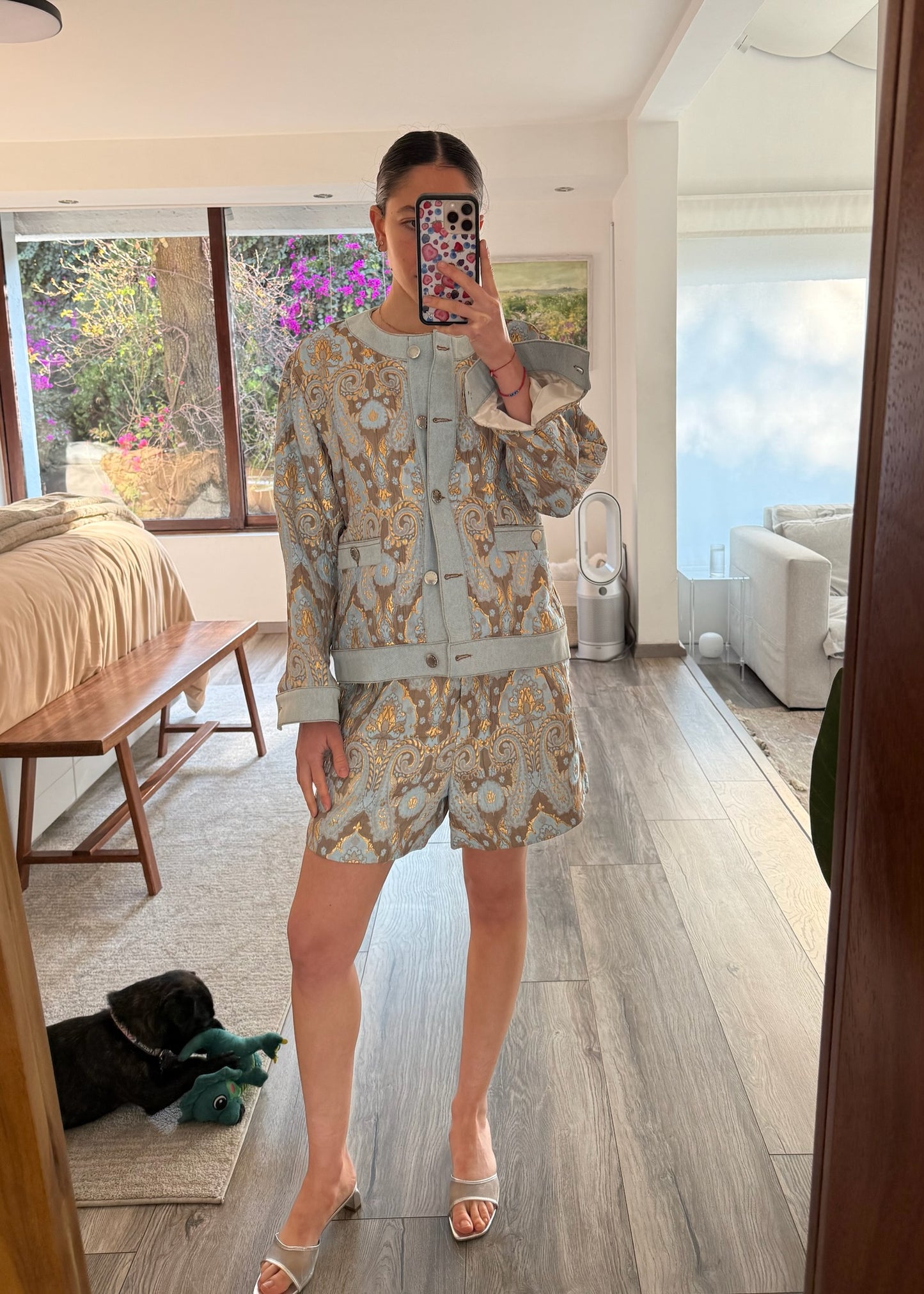 SET SACO Y SHORTS BABY BLUE