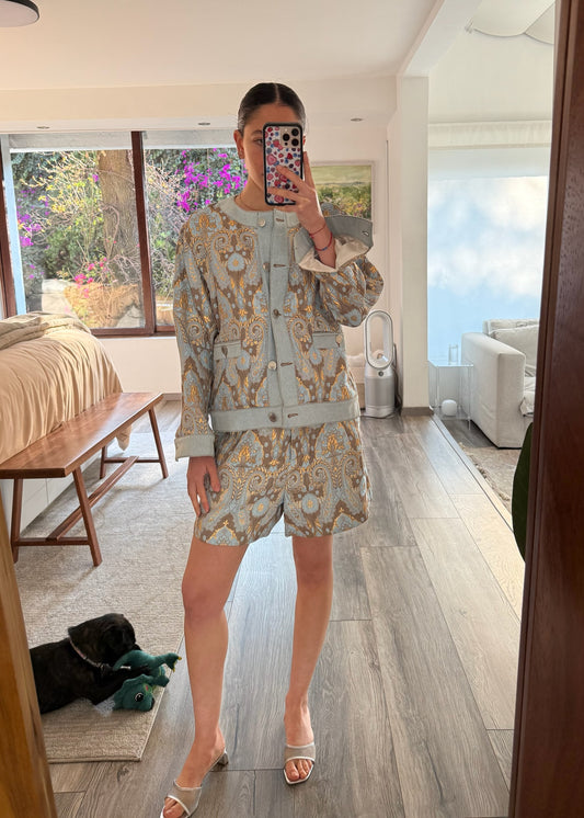 SET SACO Y SHORTS BABY BLUE