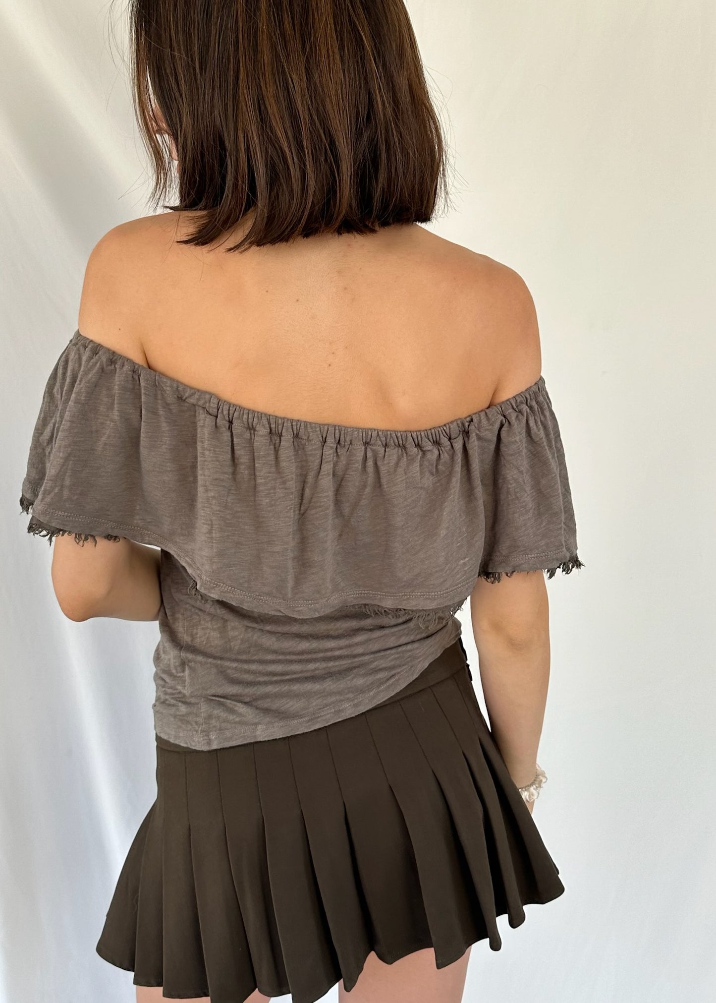 BLUSA VERDE OFF THE SHOULDER