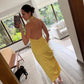 VESTIDO AMARILLO HALTER