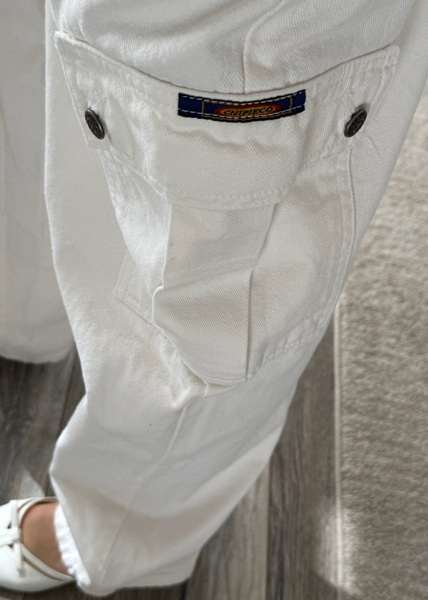 CARGO JEANS VINTAGE BLANCOS