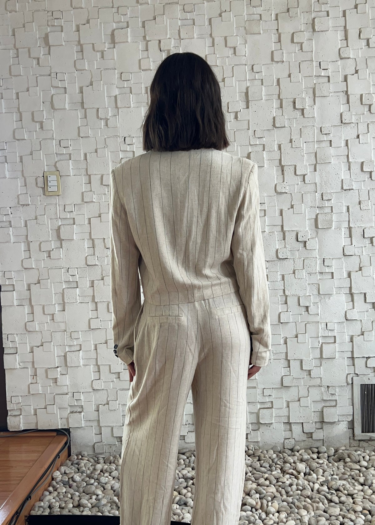 SET DE LINO BLAZER Y PANTALÓN