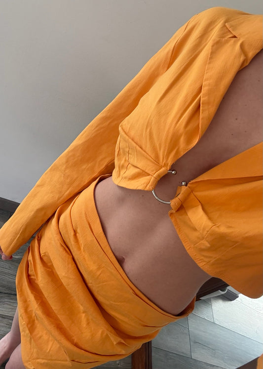 SET NARANJA FALDA Y TOP