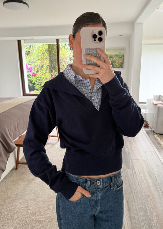 SUETER CON CAMISA NAVY BLUE