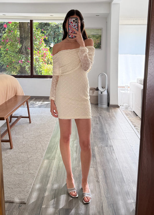VESTIDO MINI OFF THE SHOULDER