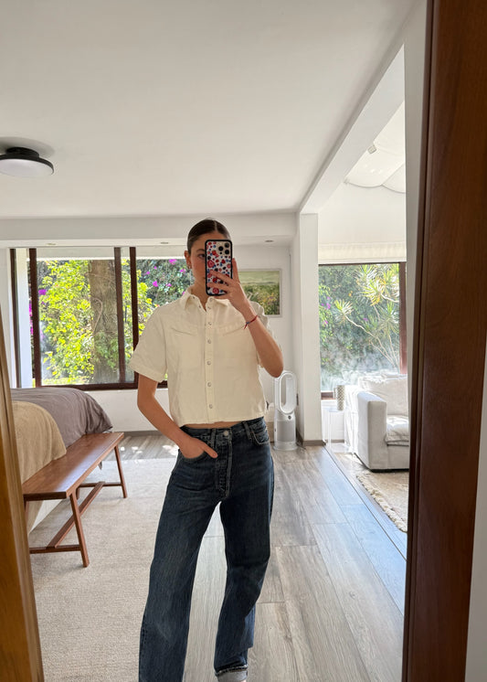 CAMISA MANGA CORTA DENIM