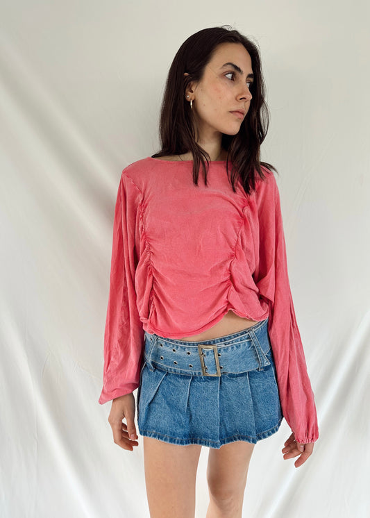 PUNCH PINK BOHO BLOUSE