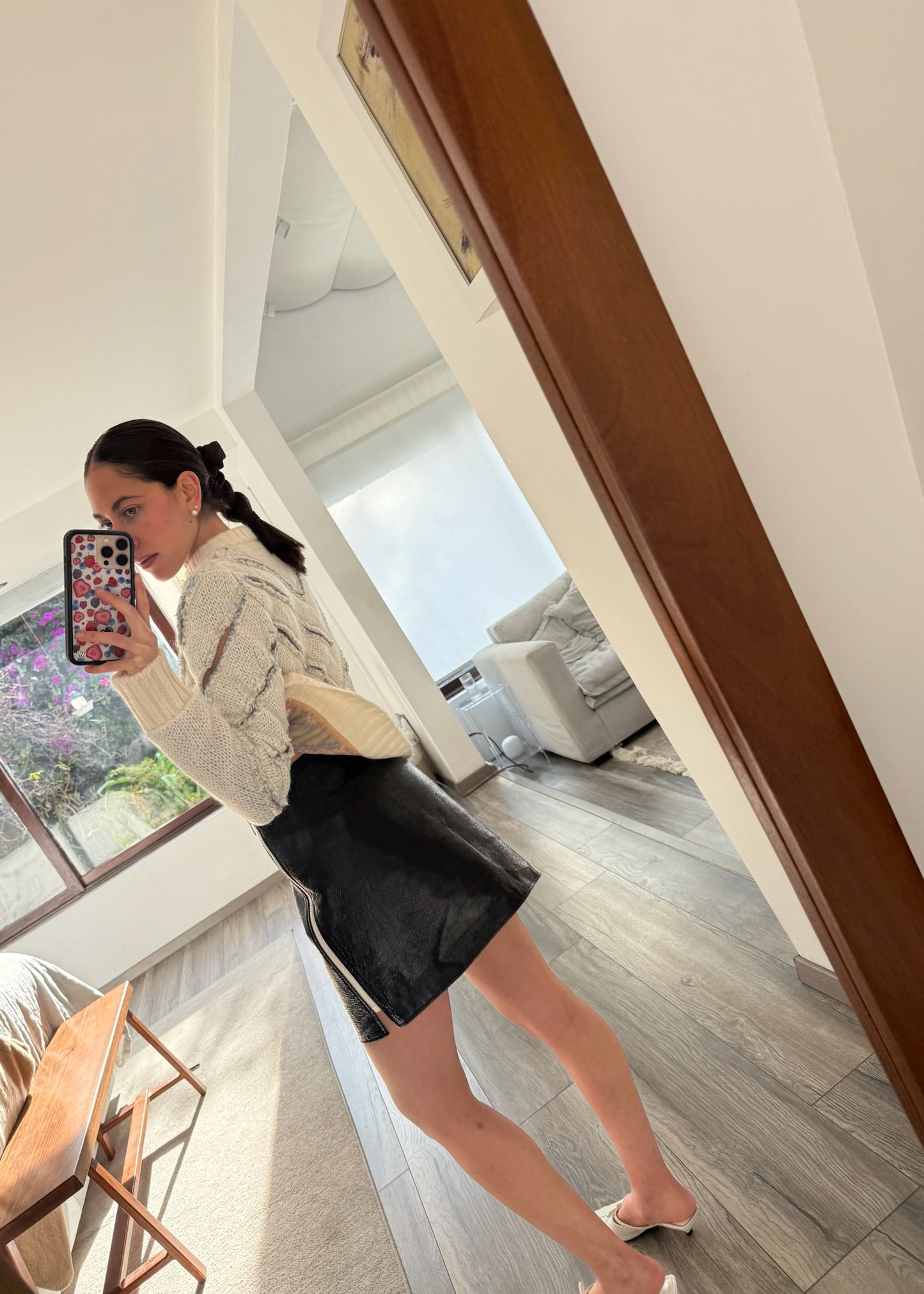 FALDA SHINY CON CIERRES B&W