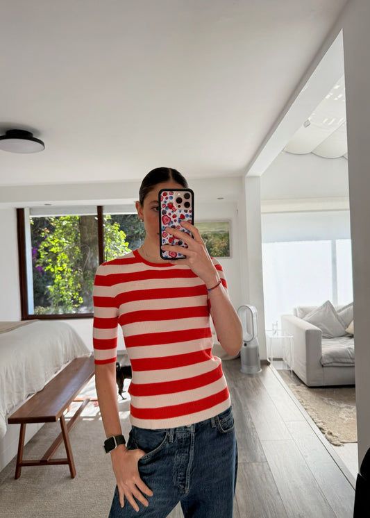 SUETER STRIPED MANGA 3/4