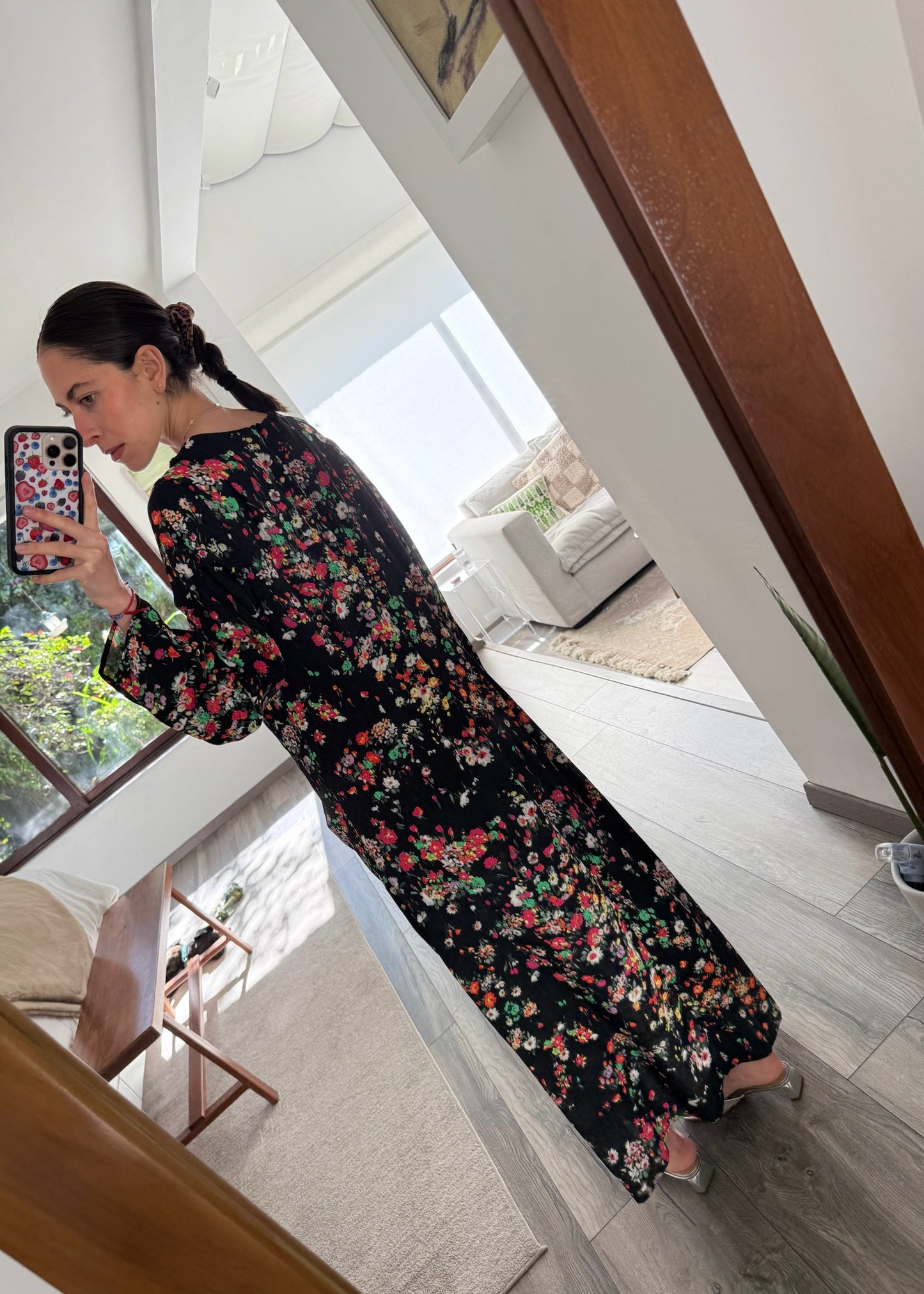 VESTIDO MAXI CON PRINT FLORES