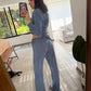 SET CAMISA Y PANTALÓN SHINY AZUL