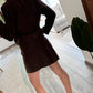SET SACO Y FALDA CHOCOLATE