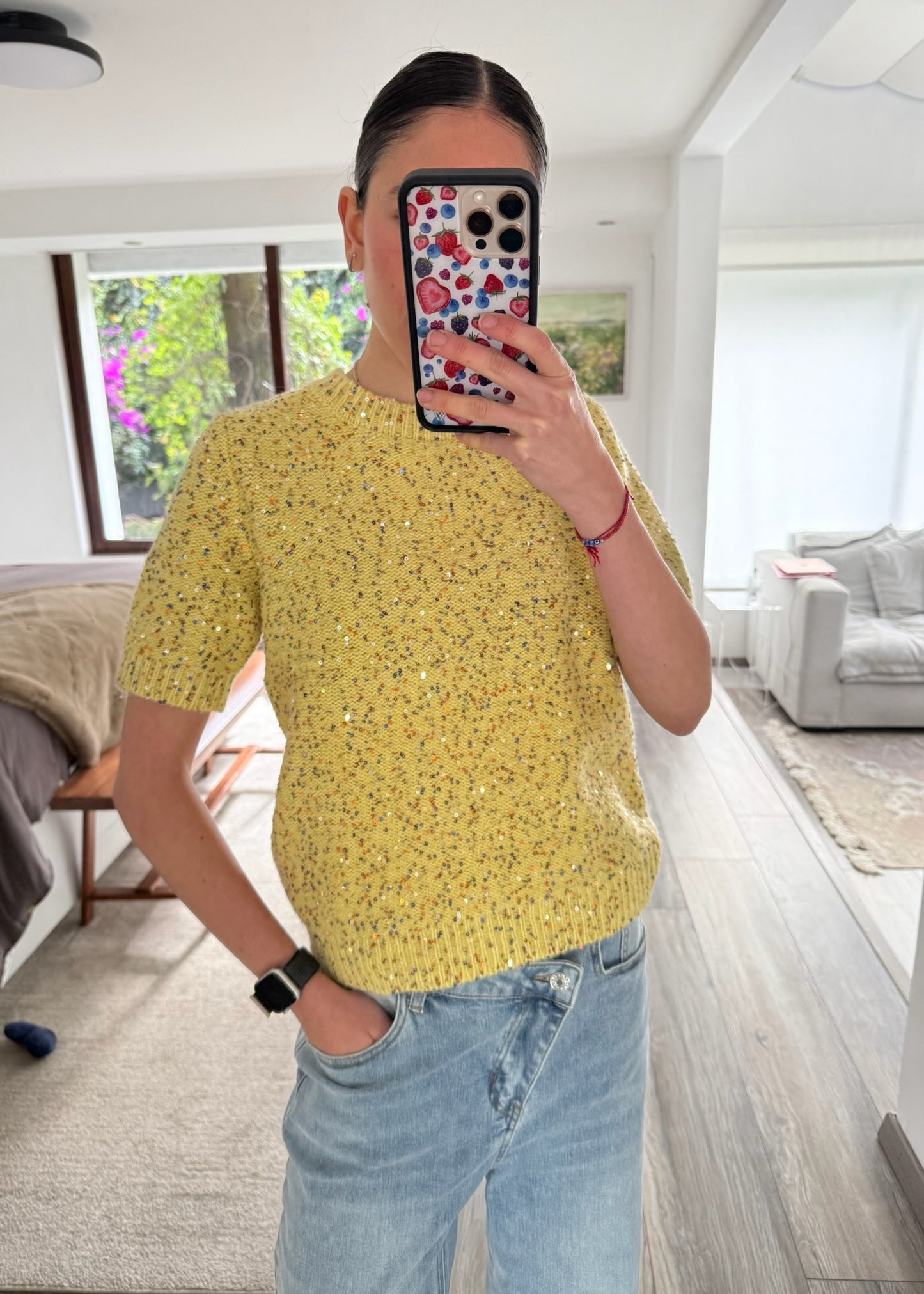 TOP DE KNIT AMARILLO SPARKLY