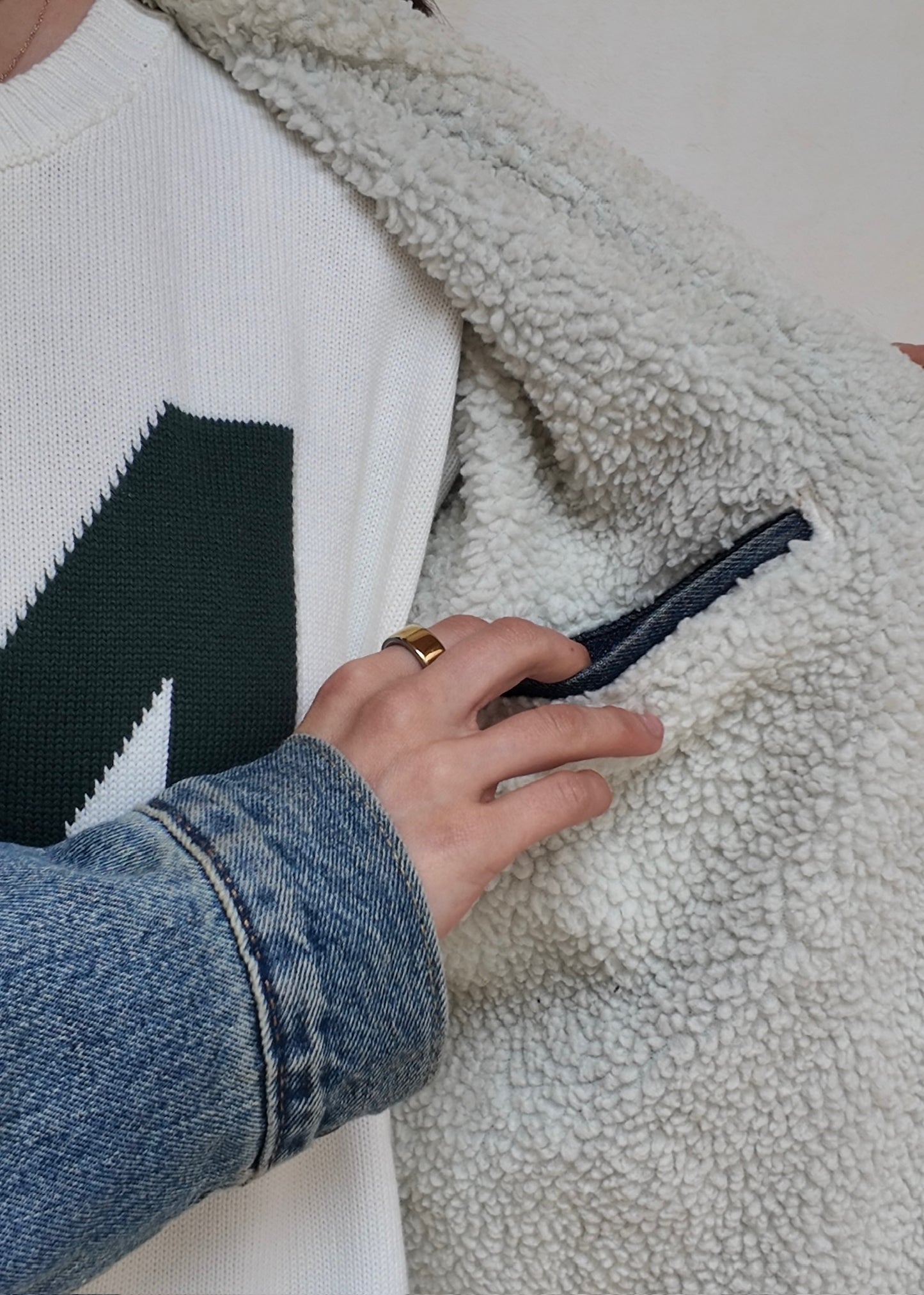 CHAMARRA DENIM CON PELUCHE