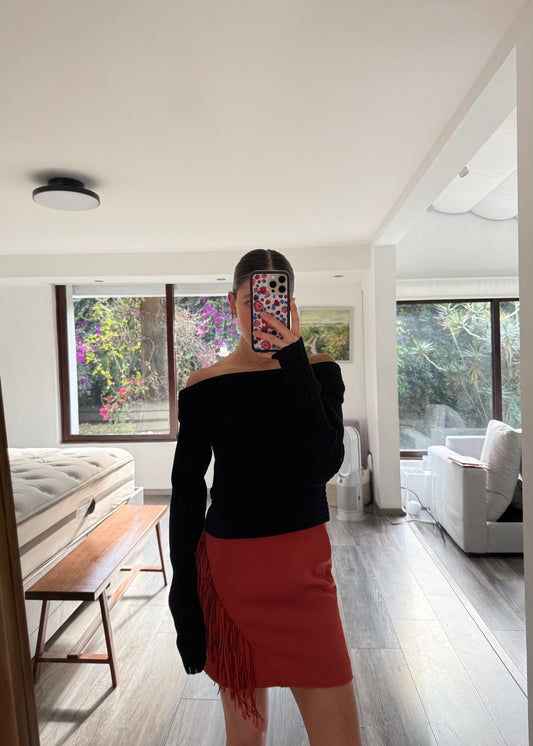 SUÉTER OFF THE SHOULDER NEGRO