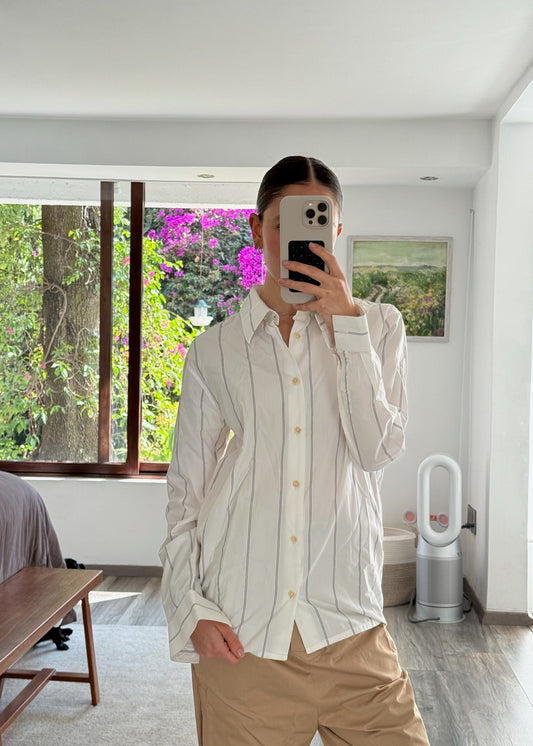 CAMISA BLANCA CON RAYAS