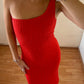 VESTIDO ONE SHOULDER ROJO