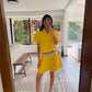 SET CAMISA Y SHORT AMARILLO