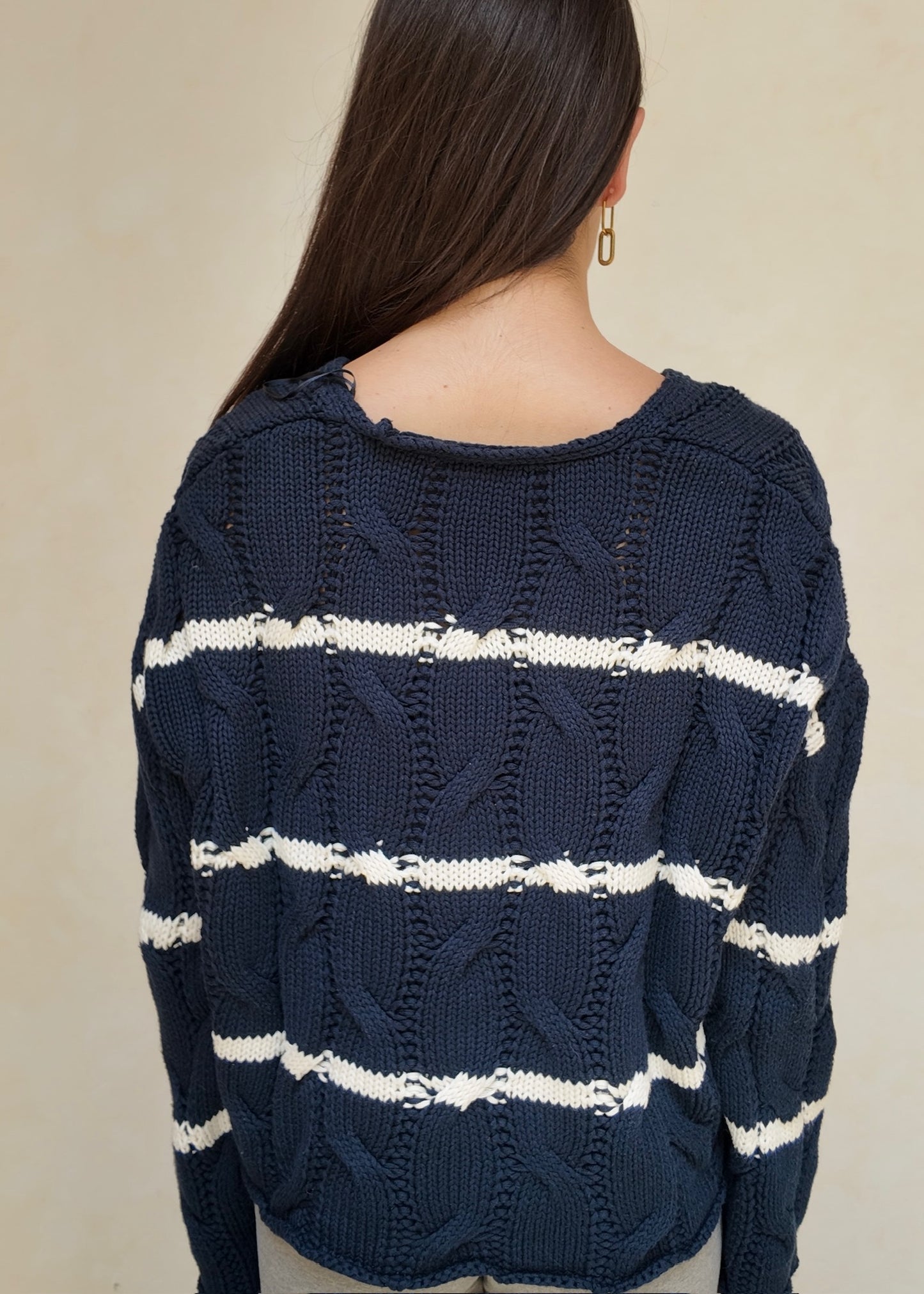SUÉTER V NECK CHUNKY