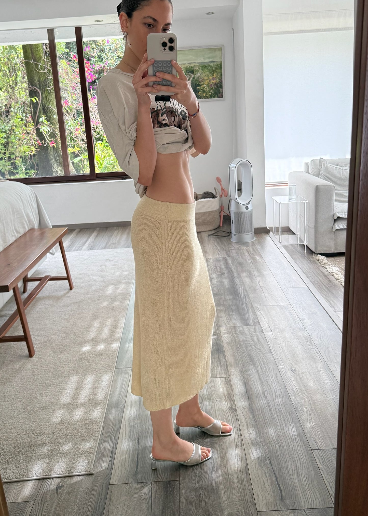 FALDA MIDI DE KNIT