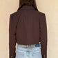 BLAZER CROPPED CHOCOLATE