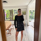 VESTIDO MINI SEQUIN MANGA LARGA
