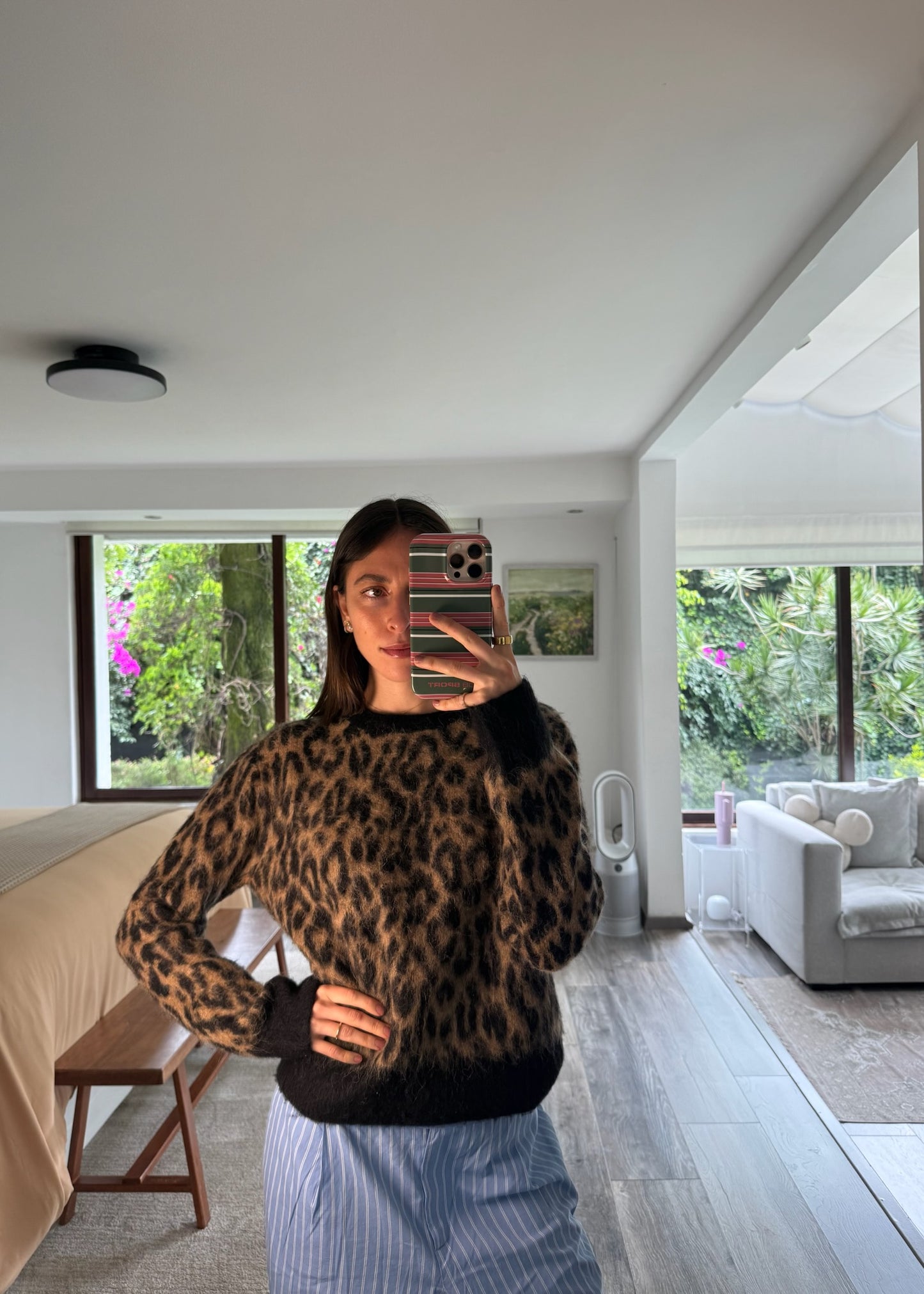 SUÉTER CHUNKY LEOPARD PRINT