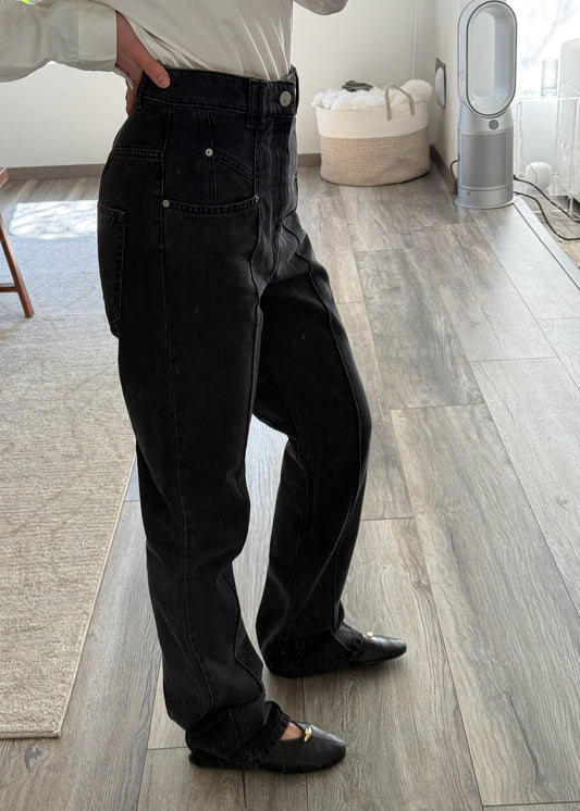 JEANS NEGROS DESLAVADOS