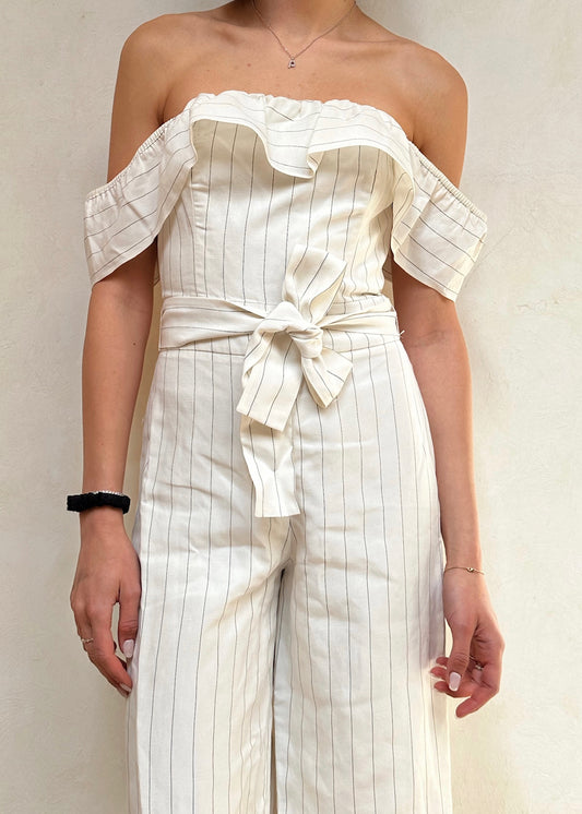 JUMPSUIT OFF SHOULDER BLANCO