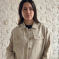 LINEN JACKET RAW-EDGES