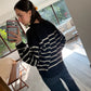 CARDIGAN RAYADO B&W
