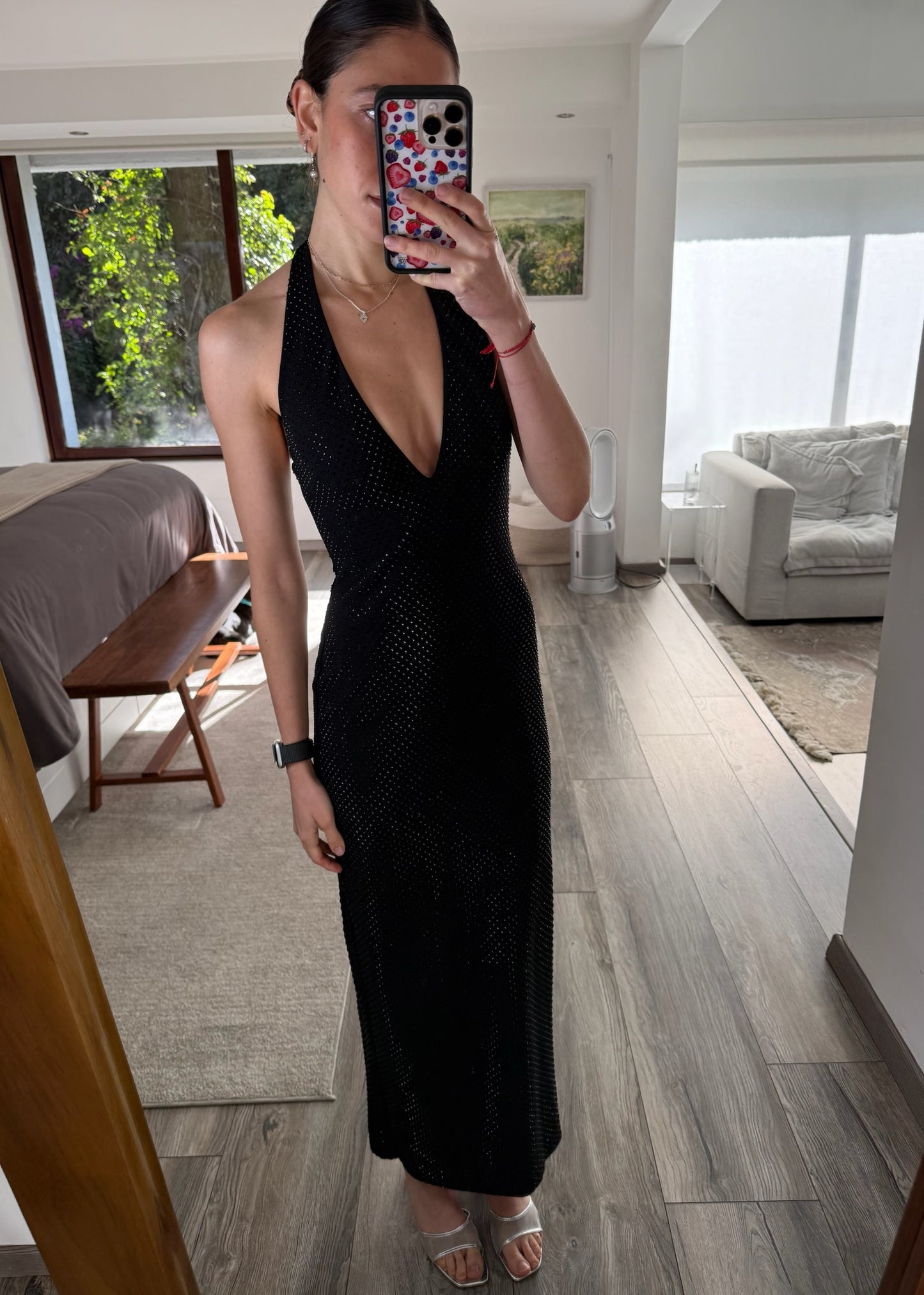 VESTIDO HALTER MIDI SPRAKLY