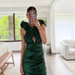 VESTIDO VERDE MINI SHINY