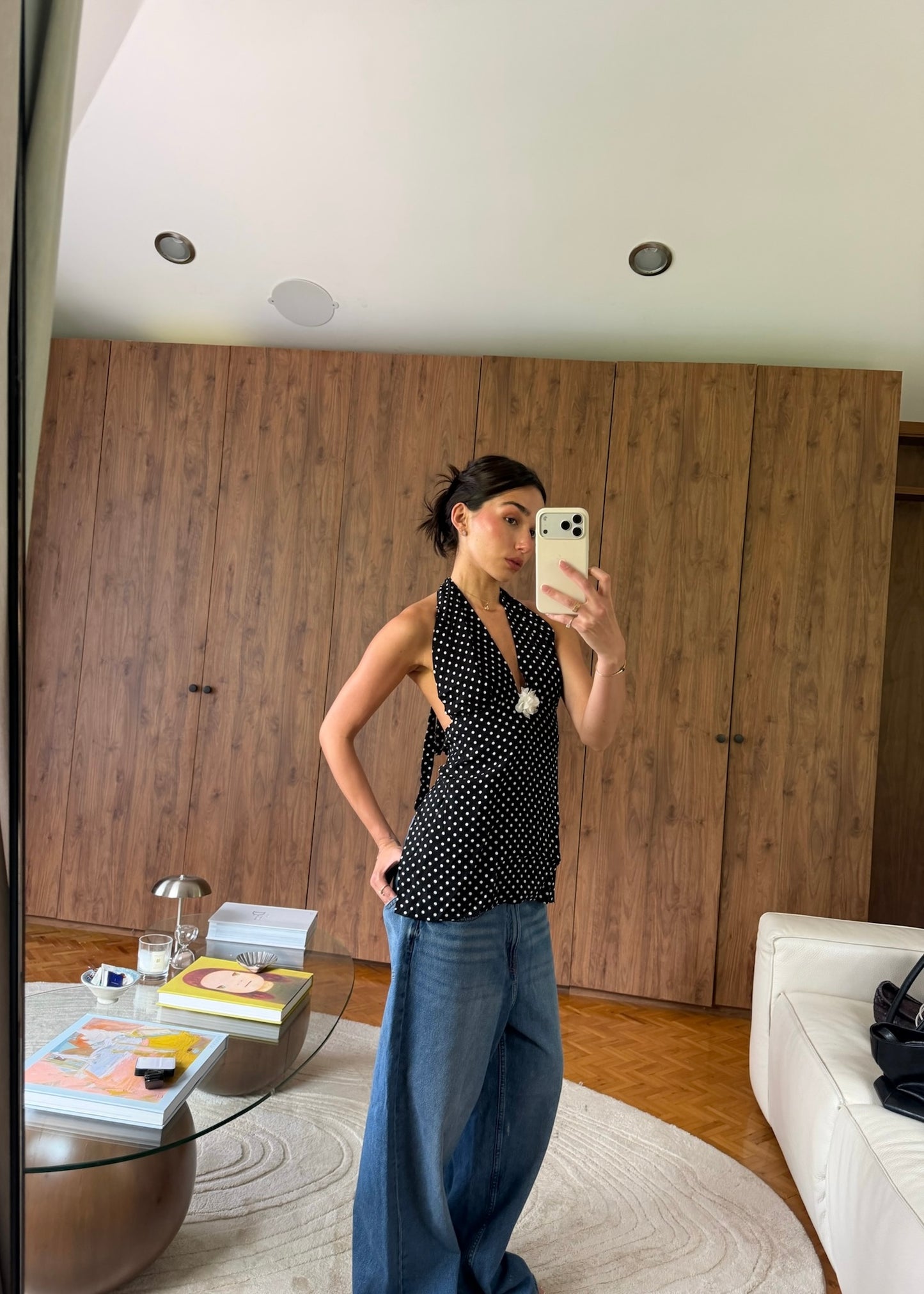 TOP POLKA DOT BACKLESS