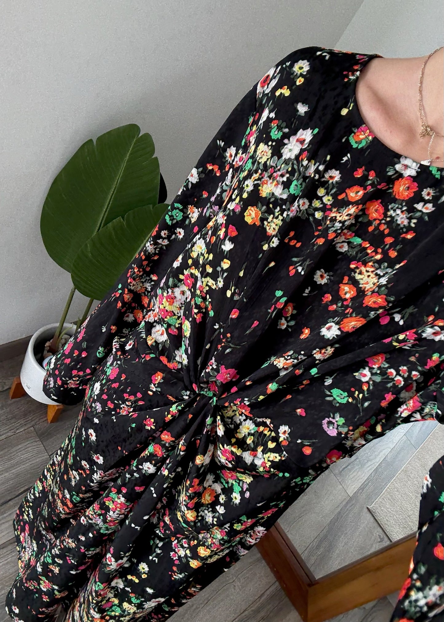 VESTIDO MAXI CON PRINT FLORES