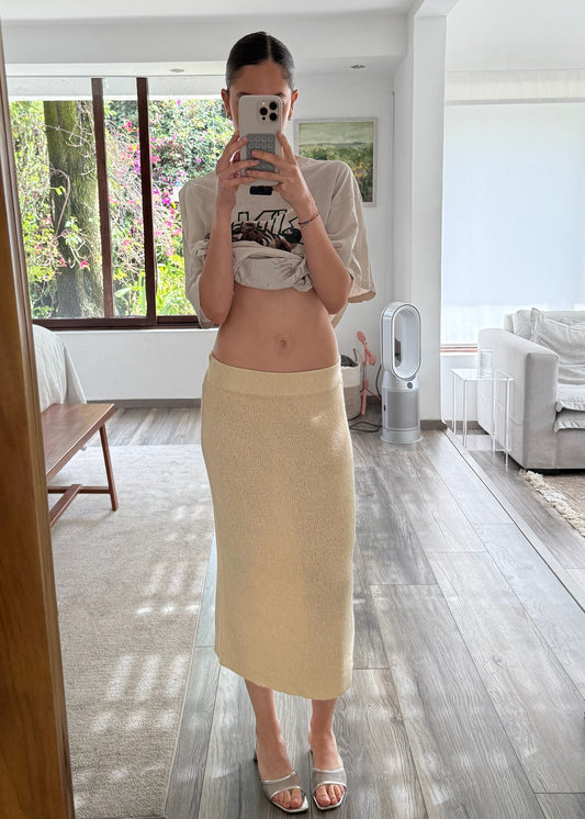 FALDA MIDI DE KNIT