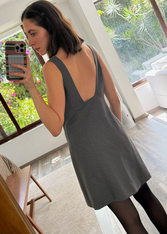 VESTIDO MINI PINSTRIPE