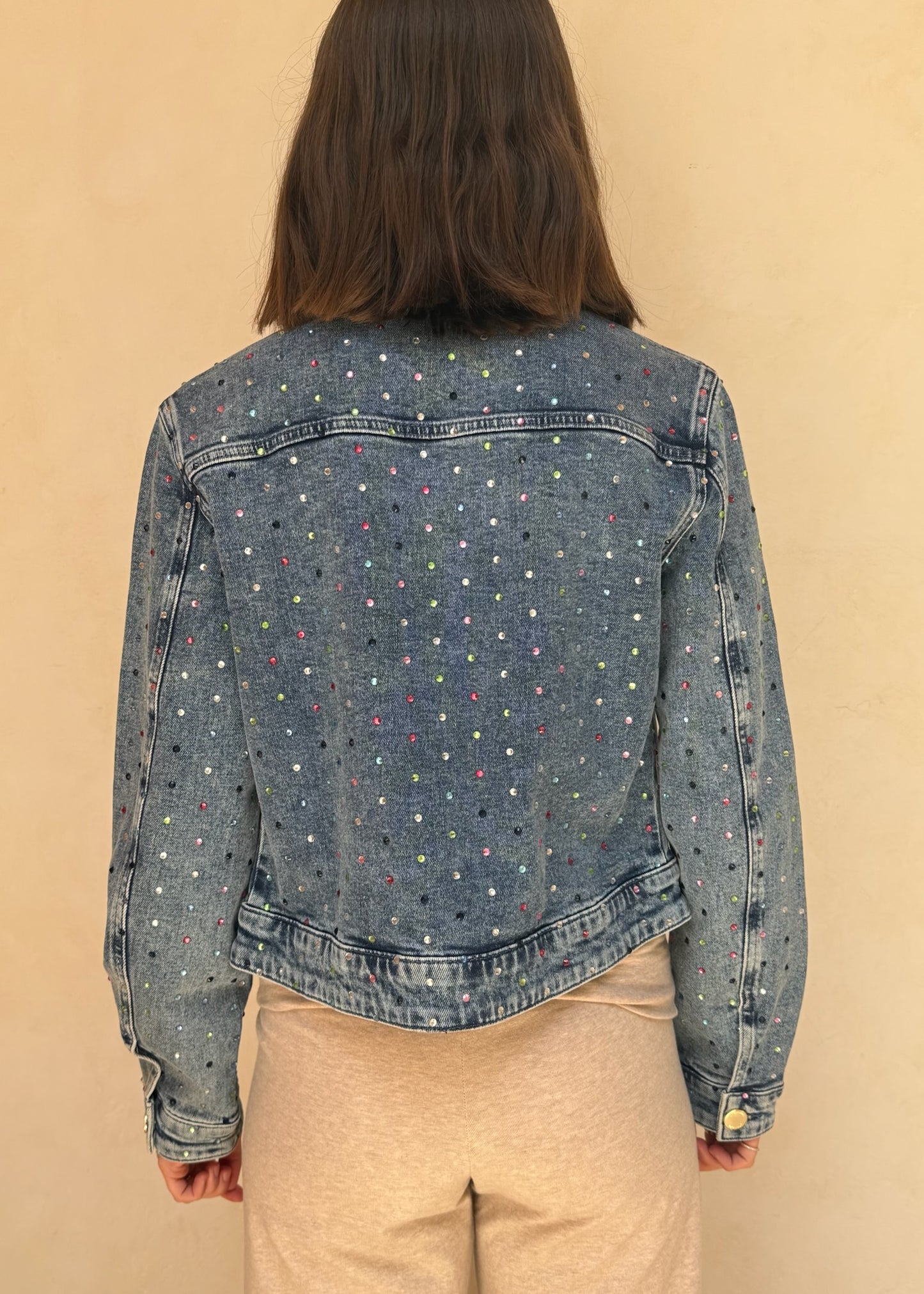 CHAMARRA DENIM RAINBOW