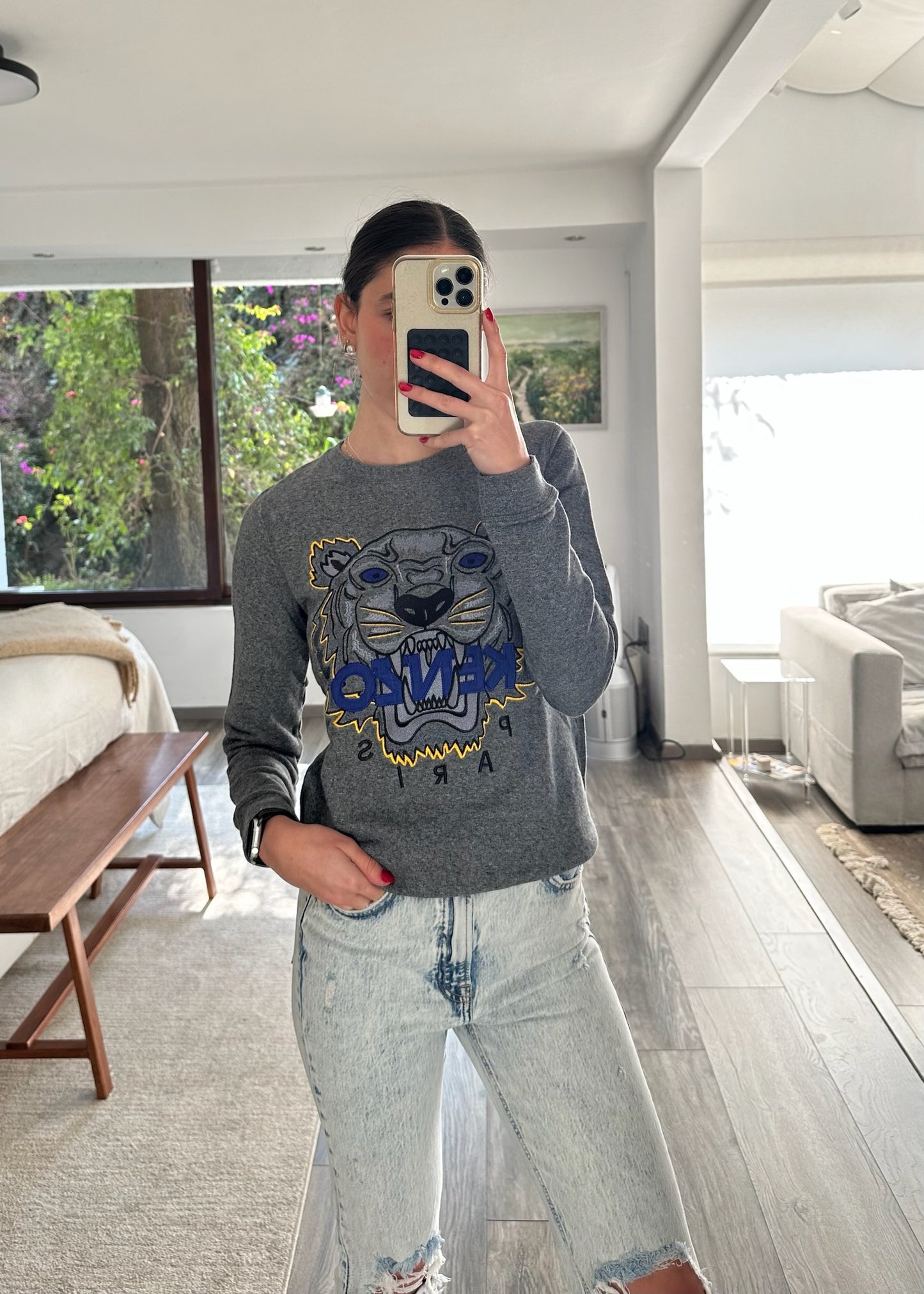 SUDADERA GRIS KENZO