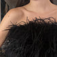 STRAPLESS TOP FULL FEATHERS