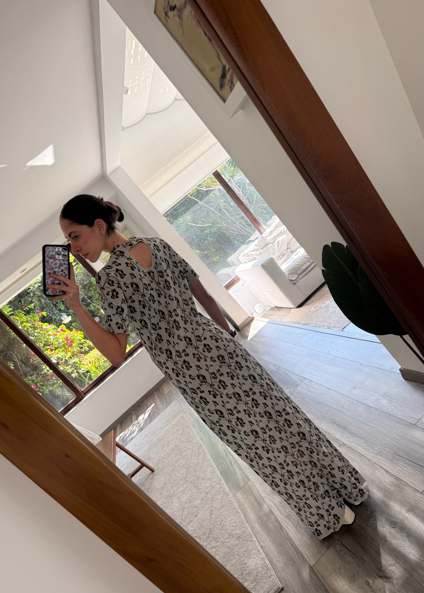 VESTIDO MAXI SHINY CON PRINT
